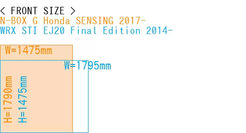 #N-BOX G Honda SENSING 2017- + WRX STI EJ20 Final Edition 2014-